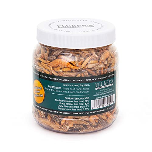 Fluker's Medley Treat for Aquatic Turtles, River Shrimp, Mealworms, and Crickets, 1.5 oz - size: 1.5 Ounce (Pack of 1)