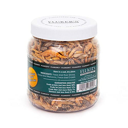 Fluker's Medley Treat for Aquatic Turtles,River Shrimp,Mealworms,and Crickets,1.5 oz,(Pack of 2) - size: 1.5 Ounce (Pack of 2)