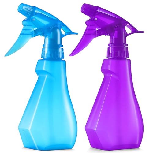 DilaBee 8oz 2-Pack Empty Spray Bottles for Cleaning Heavy Duty, Small Spray Bottle for Hair, Plant Mister, Squirt Bottle for Cats, Spritzer Bottles for BBQ - Blue & Purple Water Sprayer - BPA-Free - color: Blue and Purple, size: 2-Pack