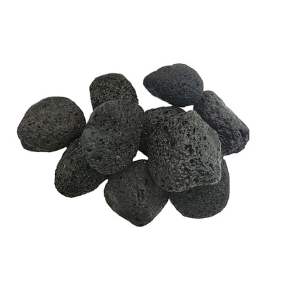 Tfwadmx 10 Pack Aquarium Black Lava Rock Fish Tank Volcanic Pumice Stones for Fish Shrimp Betta(1.18''-1.96'') - color: Black, size: M:1''-2''