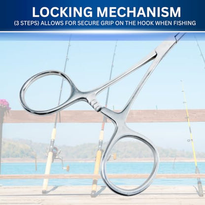 ADROIT (2 Pack) 5.5" Curved Tip Stainless Steel Hemostat Forceps | Precision Teeth Grip | Versatile Use for First Aid, Crafting, & Electronics - size: 5.5", style: Curved