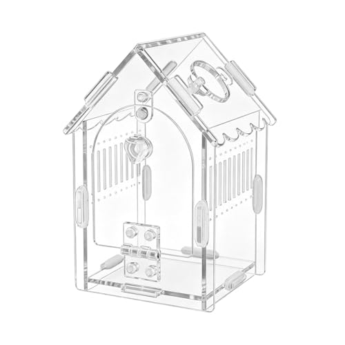 Reptile Breeder Box, Transparent Animal Container Tank, Ventilated Terrarium for Small Pets Secure Escape Proof Design, Easy Feeding Observation Habitat Gecko Frog Snake Use