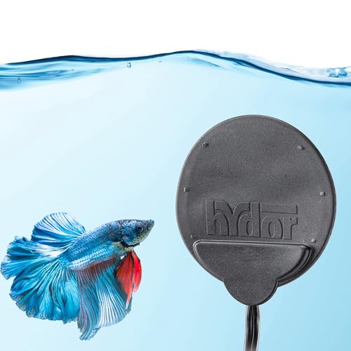 Hydor Betta Bowl Slim Fish Tank Heater, 4-watt, Measures 3" Round, Black; for Tanks 1-2.5 gallons - size: 4Watt, Round, up to 2.5 gal