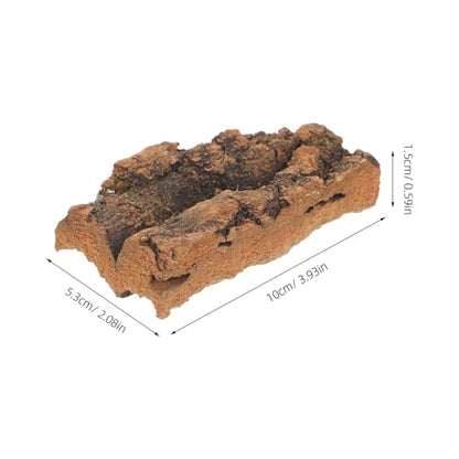 NUOBESTY 8 Pack Natural Reptile Cork Bark Pieces, Small Terrarium Cork Bark Hides for Lizards, Turtles, Snakes Shelter and Decoration Accessories