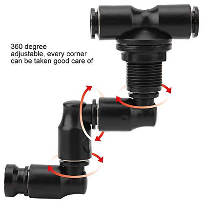 Reptiles Fogger Mist Sprinkler, 360°Adjustable Double Head Reptiles Fogger Mist Sprinkler for Rainforest Amphibians Plants Flowers