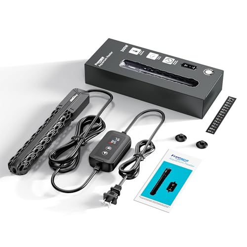FREESEA Aquarium Heater for Fish Tank: 100W/200W/300W/500W Submersible Fish Tank Heater with Over-Temperature and Off-Water Protection for 40-75 Gallon Saltwater and Freshwater - size: 300W(40-75gallon)