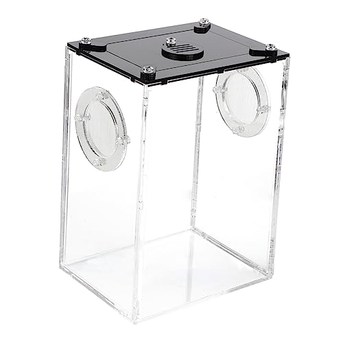 UKCOCO Transparent Acrylic Reptile Breeding Box for Snakes Geckos Tarantulas Small Pets Spacious Household Cage for Snails Frogs Crabs and Lizards