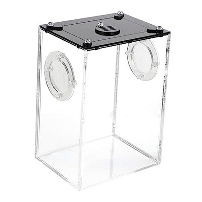 UKCOCO Transparent Acrylic Reptile Breeding Box for Snakes Geckos Tarantulas Small Pets Spacious Household Cage for Snails Frogs Crabs and Lizards