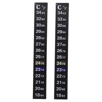 Ciieeo 2Pcs Color Changing Aquarium Thermometer Sticker Adhesive Fish Tank Temperature Gauge Strip Accurate Temperature Reading for Aquariums and Reptiles Easy to Use for Home