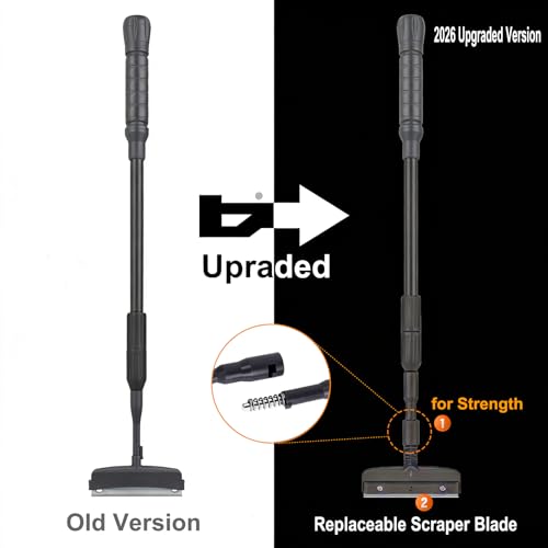 Carefree Fish 4IN1 Aquarium Cleaning Tools Long Handle Adjustable Length 18~24Inch Fish Tank Cleaner Kit Algae Scraper Scrubber Brushes Set - size: 18~24In