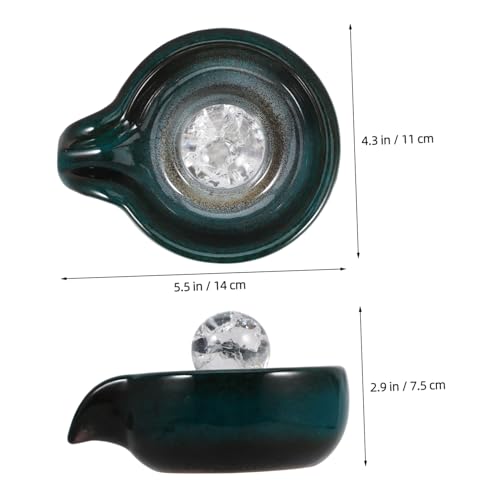 Fountain Circulation Outlet Remove Pond Fountains Aquarium Solar Water Feature Pump Submersible The Fountain for Pool Part Change Dispenser Pet Circulating Accessory Ceramics Blue - color: Blue