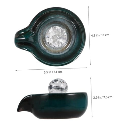 Fountain Circulation Outlet Remove Pond Fountains Aquarium Solar Water Feature Pump Submersible The Fountain for Pool Part Change Dispenser Pet Circulating Accessory Ceramics Blue - color: Blue