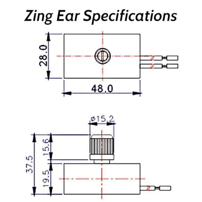 Zing Ear ZE-03 Dimmer Switch Combo Kit Rotary 120VAC 240VAC 300W MAX Repair Tools Replacement Full Range Inline Table Lamps Floor Lights LED Paper Outer Shell Brass Easy to Install Durable