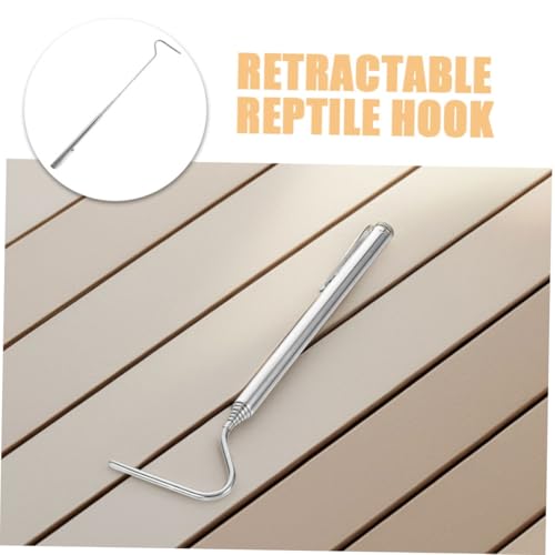 Totority Portable Stainless Steel Snake Hook and Retractable Reptile Handling Tool for Safe Snake Catching and Outdoor Adventures