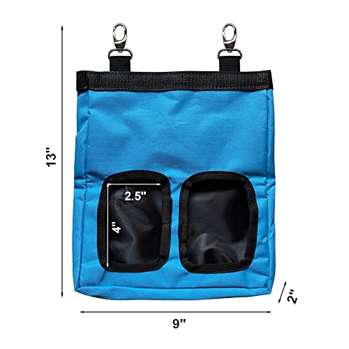 Guinea Pig Hay Feeder, Hanging Rabbit Hay Feeder Bag for Guinea Pigs Bunnies Chinchillas. Blue - color: Blue