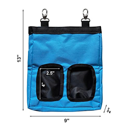 Guinea Pig Hay Feeder, Hanging Rabbit Hay Feeder Bag for Guinea Pigs Bunnies Chinchillas. Blue - color: Blue
