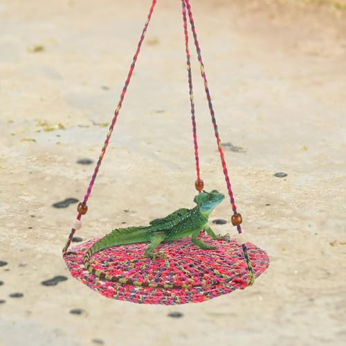 PRETYZOOM Reptile Hammock and Basking Bed, Washable Cotton Hanging Swing with Clip, Small Pet Bedding for Bearded Dragon, Gecko, Chameleon, Hamster – Habitat Accessory for Climbing
