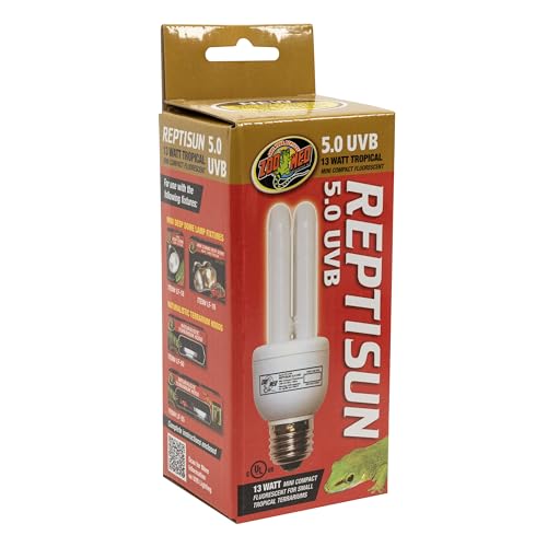 Zoo Med ReptiSun 5.0 Mini Compact Fluorescent Lamp 13 Watts - size: 1 Count (Pack of 1)