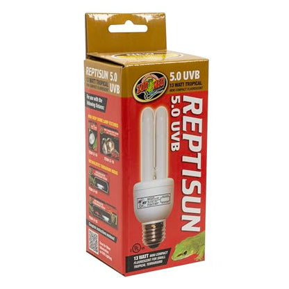Zoo Med ReptiSun 5.0 Mini Compact Fluorescent Lamp 13 Watts - size: 1 Count (Pack of 1)
