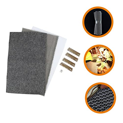 HANABASS Reptile Accessories Tortoise Cage Mat Gecko Tank Liner Washable Reptile Carpet Pad - color: Light Grey