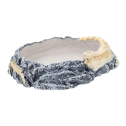 BESPORTBLE Wear-Resistant Decorative Reptile Bowl Water Dish for Turtles Lizards Snakes Feeding Drinking for Reptiles