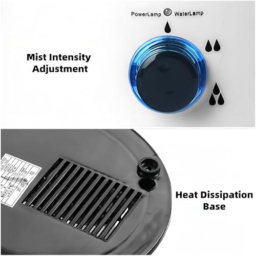 Reptile Mister & Reptile Humidifier 4L Large Tank with Adjustable Hose, Quiet Fogger for Terrarium Enclosure, Auto Shut-Off Cool Mist for Geckos Snakes Turtles Lizards (1 Pc)