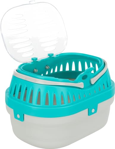 Trixie Pico Transport Crate - Portable Pet Carrier Great for On-The-Go - Traveling Cage for Small Pets, Hamsters, Guinea Pigs, Lizards, and More - size: 7.1"L x 5.1"W x 4.7"H