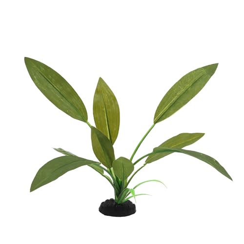 2-Pack 12 Inch Aquarium Silk Aquarium Plants, c | For Small Tank, Goldfish, Fish Hides (Green C, 12 Inch) - color: Green C
