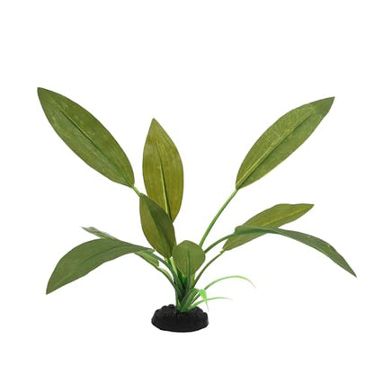 2-Pack 12 Inch Aquarium Silk Aquarium Plants, c | For Small Tank, Goldfish, Fish Hides (Green C, 12 Inch) - color: Green C