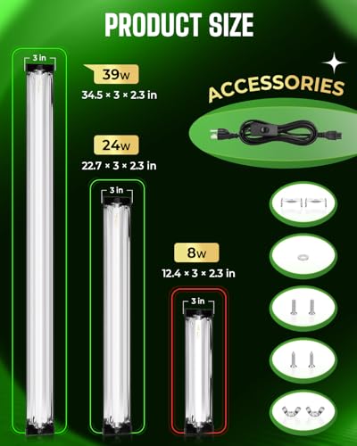 8W UVB Light for Reptiles - size: 8W-12.4IN