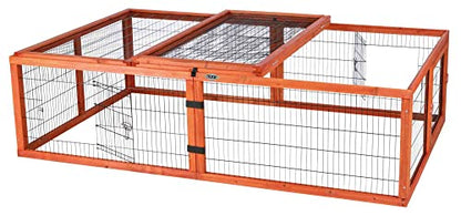 Outdoor Run with Mesh Cover (L) - size: 68.5"L x 42.9"W x 18.9"H
