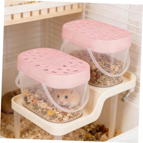 UPKOCH 2pcs Plastic Hamster Boxes and Turtle Containers Medium Size Portable Reptile Cages Handheld Small Animal Carriers for Outdoor Travel