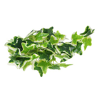 BORDSTRACT Artificial Reptile Plant, Lifelike Plastic Hanging Leaves Decoration with Suction Cup for Terrarium Fish and Reptile Habitats (New Star Leaf Vine) - size: New Star Leaf Vine