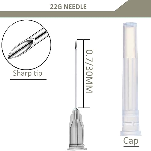 5 Pack 10ml Plastic Syringe with Needle, Syringe for Liquid, Oral, Scientific Labs, Measurement, Dispensing, Feeding Pets, Oil or Glue Applicator, Individually Wrapped (10 ML)