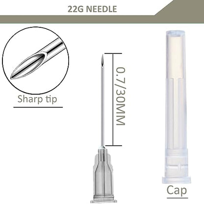 5 Pack 10ml Plastic Syringe with Needle, Syringe for Liquid, Oral, Scientific Labs, Measurement, Dispensing, Feeding Pets, Oil or Glue Applicator, Individually Wrapped (10 ML)