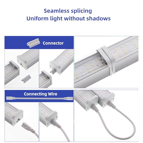 1 pc 53CM 25W LED Plant Grow Light Strips, Free Combination, 4000k Grow Lights for Indoor Plants, Hydroponics Succulent, Plant Shelf