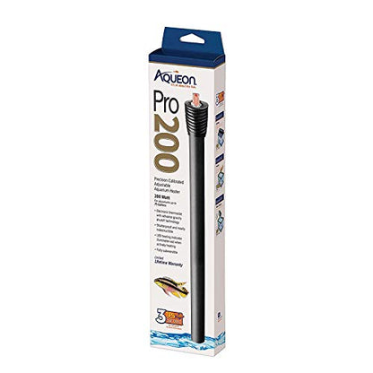 Aqueon Adjustable Pro Aquarium Heater, 200W - size: 200 Watts