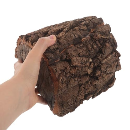 Reptile Hide Cave - Natural Cork Bark Lizard Hideout - Arched Tree Bark Tunnel for Gecko Turtle Snake Hermit Crab Climbing and Resting 6x7'' - size: 18.00X15.50X12.00CM