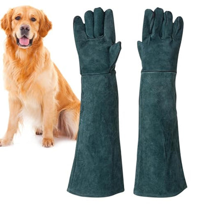 Animal Handling Gloves - Protective Pet Grooming Mitts, Scratch Resistant Cat Safety Gear | Reptile Handling Glove Leather, Puncture Proof Dog Training Gloves for Veterinary Use Wildlife Care - color: B