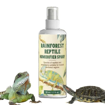 Reptile Hydration Mister, Compact Animal Humidify Spray, 50ml Fine Mist Bottle with Easy Trigger, Portable Terrarium Moisture Sprayer, Tropical Habitat Care Tool, Pet Enclosure for Gecko Chameleon