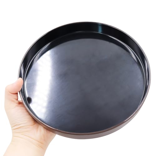 Reptile Feeder Kit, Food Water Bowl, Plastic Round Tortoise Feeding Dish, Amphibian Feeding Bowl, Tank Terrarium Accessories for Bearded Dragon Snake Hermit Crab Turtle Lizard Chameleon - 8 × 8 × 1"