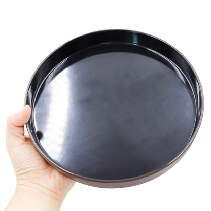 Reptile Feeder Kit, Food Water Bowl, Plastic Round Tortoise Feeding Dish, Amphibian Feeding Bowl, Tank Terrarium Accessories for Bearded Dragon Snake Hermit Crab Turtle Lizard Chameleon - 8 × 8 × 1"