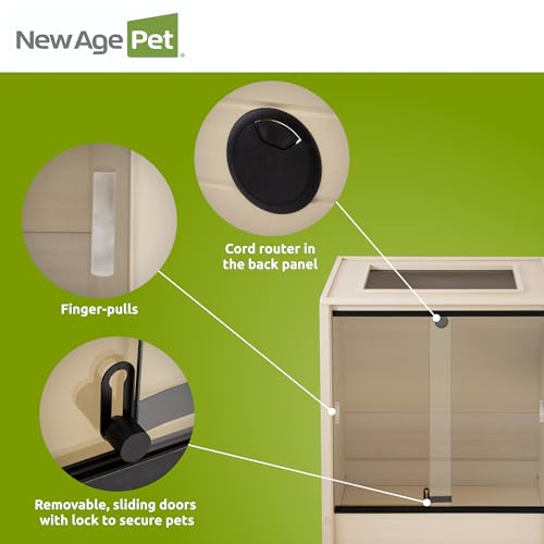 New Age Pet ECOFLEX Vertical Reptile Terrarium, Tall Climber Arboreal Habitat for Chameleons, Geckos & Lizards in ECOFLEX Material, Easy Access, Maple - color: Maple