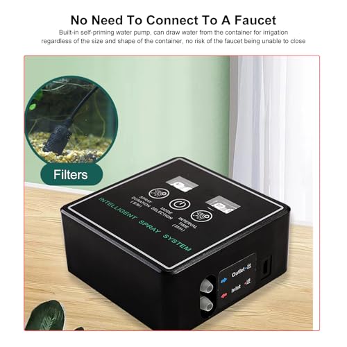 Spray System, Smart Rainforest Box Spray System Reptile Automatic Misting Kit with Timer Terrariums Humidifier with Adjustable Misting Nozzles - size: Medium