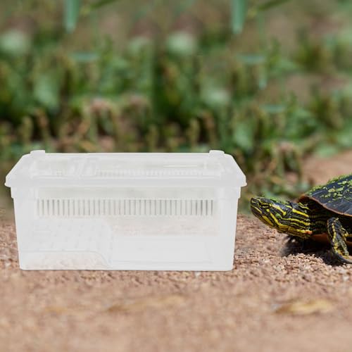 Transparent Portable Reptile Breeding Box with Breathable Holes Clear Insect Enclosure for Lizards Snakes Spiders and Frogs Small Reptile Habitat for Feeding and Observation