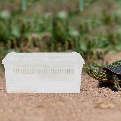 Transparent Portable Reptile Breeding Box with Breathable Holes Clear Insect Enclosure for Lizards Snakes Spiders and Frogs Small Reptile Habitat for Feeding and Observation