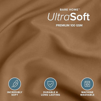 Bare Home Bedding Duvet Cover Extra Long Size - Premium 1800 Super Soft Collection - Lightweight, Cooling - Soft Breathable Bedding Duvet Cover (Twin/Twin XL, Caramel) - color: 08 - Caramel (No Comforter), size: Twin/Twin XL