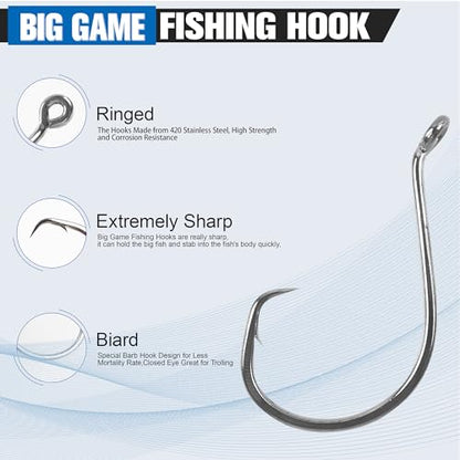 Catfish Rigs Tackle Making Kits,Catfishing Tackle Gear with Catfish Floats Lures,Sinker Slides Circle Hooks Swivels Double Rattle Beads Catfishing Tackle Equipment