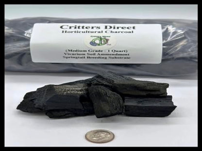 Activated Organic Hardwood Horticultural Charcoal | for Plants, Terrariums and Springtail Breeding Substrate, by Critters Direct (1 Quart (Medium Grade)) - style: 1 Quart (Medium Grade)