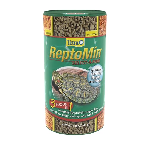 Tetra ReptoMin Select-A-Food 1.55 Ounces, For Aquatic Turtles, Newts And Frogs, Variety Pack - size: 1.55 Ounce (Pack of 1)